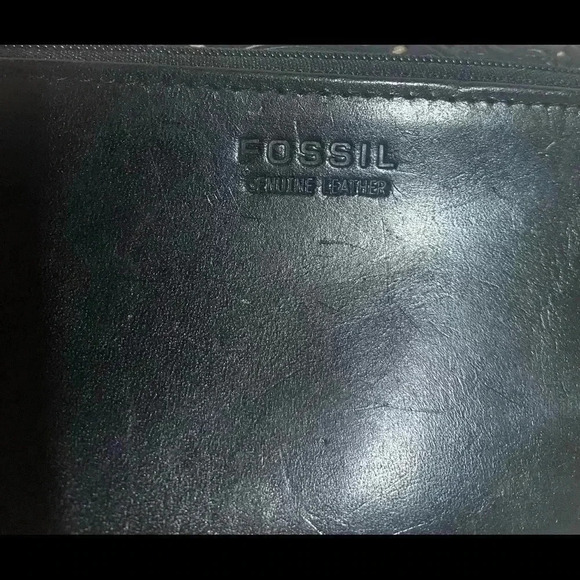 Fossil unisex black leather wallet - Picture 3 of 7